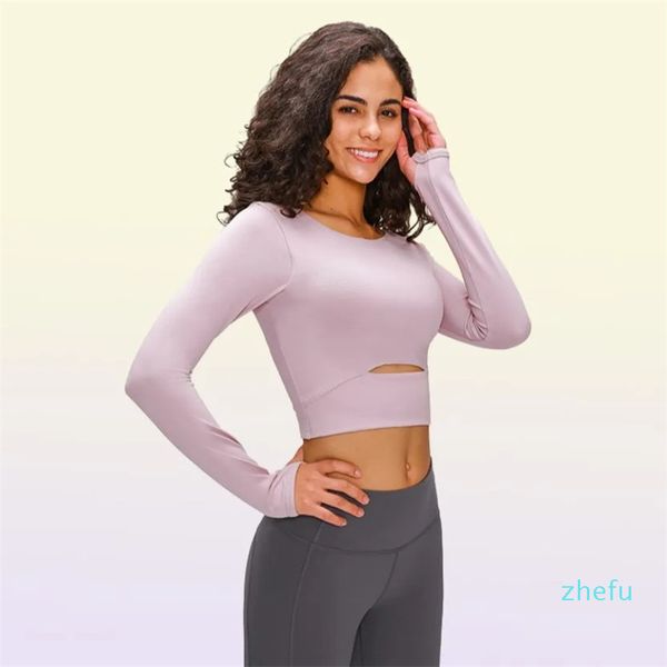 Sport langen ärztlichen T -Shirt BH halb kurze Yoga -Outfit Slim Fit Fitness Frauen Top mit BH -Kissen sexy Übung