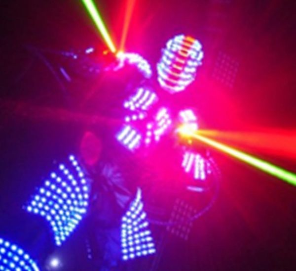 Costume LED Abbigliamento LEDTute leggere Robot LED si adatta a David RobotTaglia personalizzata5358984