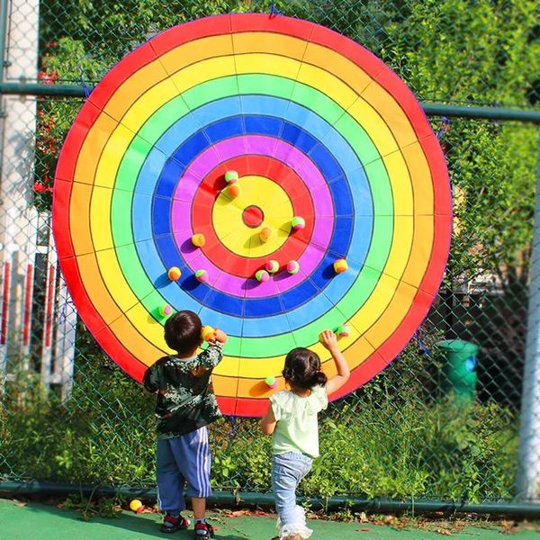 Игровой набор для дартса, круглая тканевая доска для дартса, уличная игрушка-мишень с липким мячом и 20 шарами для взаимодействия родителей и детей 231228