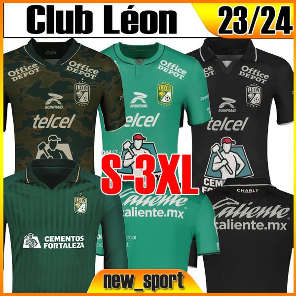 23 24 Club Leon FC Soccer Jerseys Leon Liga MX Especial 2023 2024 Davila Barreiiro Meneses Fernandez Rodriguez Tesillo Ramirez Colombatto Jersey Circhas de futebol