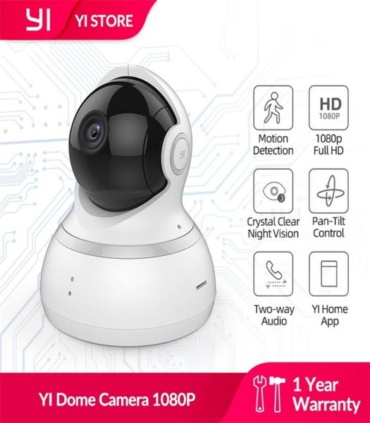 Yi Dome Kamera 1080p Pantiltzoom Kablosuz IP Bebek Monitörü Güvenlik Gözetim Sistemi 360 Derece Kapsam Gece Görüşü Global 25495770