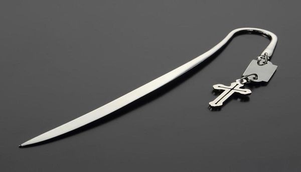 Lesezeichen Retro Vintage Cross Anhänger Lesezeichen Metalllegierung Dokumentbuch Mark Mark Letter Opener Personalisierte Geschenkbibelzubehör1945372