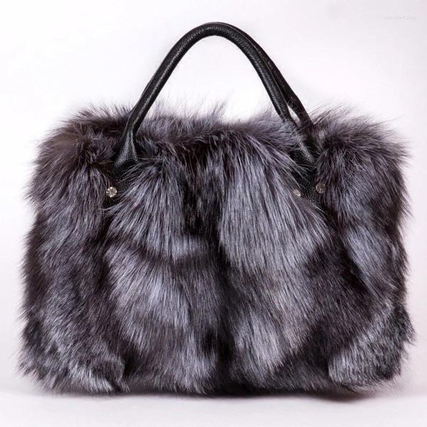 Marsupi Borsa tote per capelli da donna Edizione coreana Borsa alla moda di grande capacità Fascino invernale in vera pelle 2023