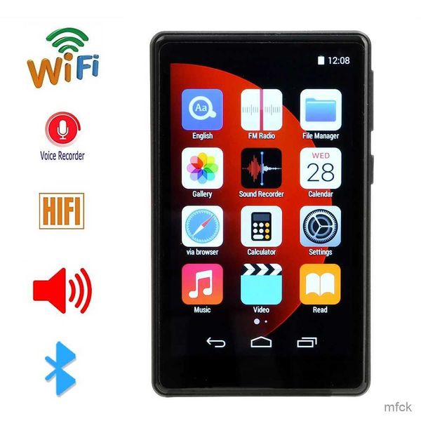 MP3 MP4 Oyuncular Taşınabilir Tam Ekran Çalar Bluetooth HiFi Stereo Müzik Oyuncusu Mini Mp4 Video Oynatma Walkman için FM Radyo Kayıt