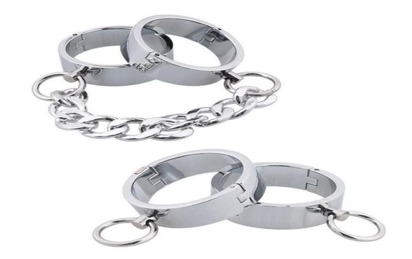 20mm yükseklikte paslanmaz çelik kilit manşet metal kelepçeler daire oval manşetler bilezikler unisex bilezik ayak bileği kilitlenebilir bilekim7964989