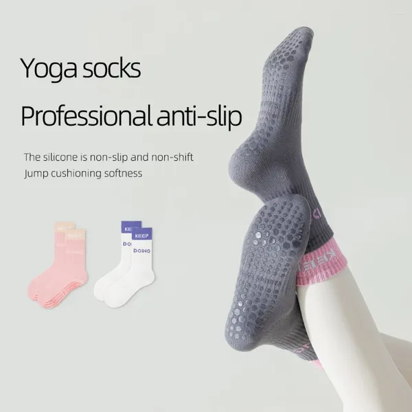 Frauen Socken Yoga Frauen Sommer Dünne Modell In Der Röhre Professionelle Non-slip Reiner Baumwolle Sport Fitness Pilates Herbst strümpfe