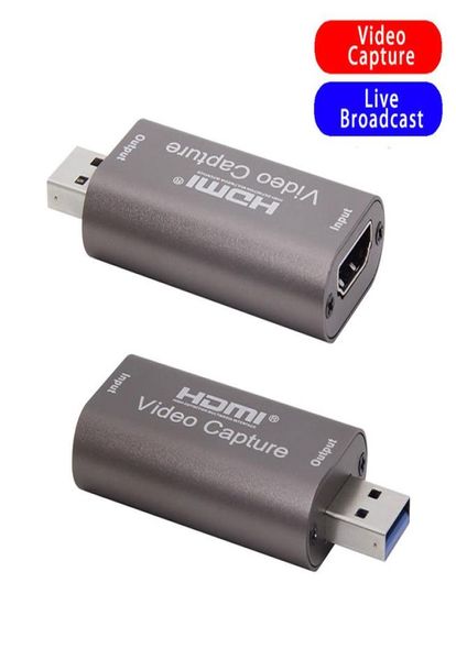 Hubs 4K Video Yakalama Kartı USB 30 USB20 Uyumlu Grabber Kaydedici Oyun DVD Kamera Kamera Kaydını Kaydediyor Canlı Akış 8268902