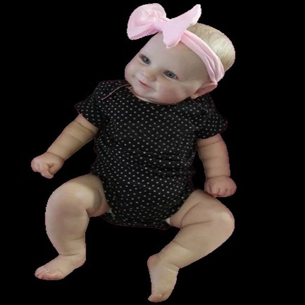 50CM Reborn Baby Doll Kleinkind Real Soft Touch Maddie mit handgezeichneten Haaren Hochwertige handgefertigte Puppe