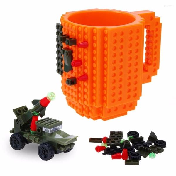 Tazze creative mugn latte caffè caffè da 350 ml tazze build-on bricks per il supporto per acqua potabile elementi elementi regali di compleanno di design