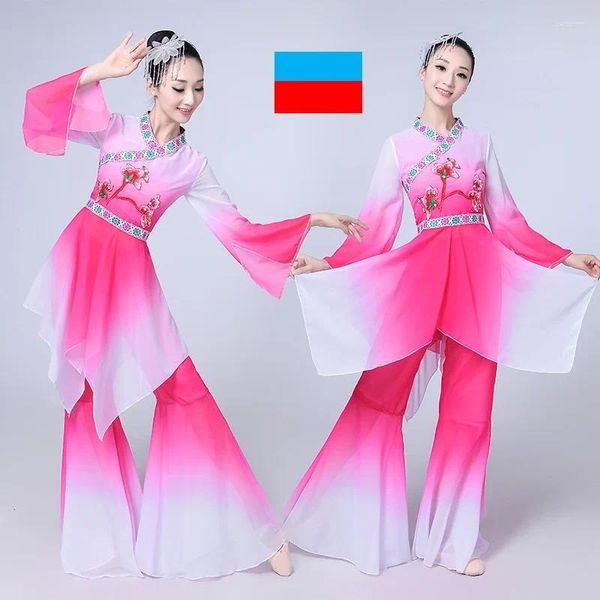 Palco desgaste tradicional chinês traje de dança folclórica para mulher trajes crianças yangko menina crianças mulheres yangge roupas antigas