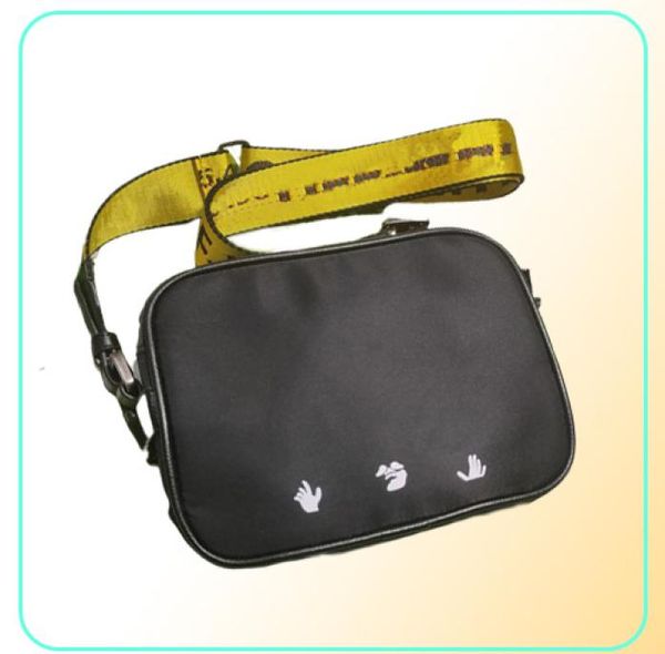 33412 Марка MINI Мужская с желтым холщовым ремнем, высокая белая сумка на плечо, сумка для фотоаппарата, поясные сумки, многофункциональная сумка на плечо Messe5460656