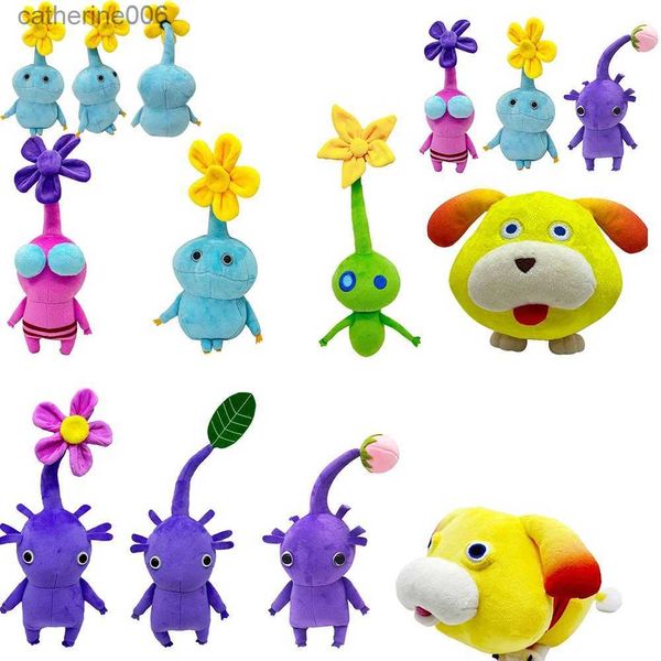 Doldurulmuş Peluş Hayvanlar 6/1pcs Buz Pikminler Dolgulu Hayvanlar Rock Pikmins Peluş Mavi Pikminler Peluş Pikminler 4 Oatchi Peluş Köpek Bebek Oyuncak Plantl231228