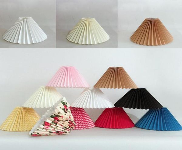 Lampenschirme, japanischer Stil, Stoff-Lampenschirm, plissierter Schirm für Tisch, Stehboden, Schlafzimmer-Dekoration E273313760