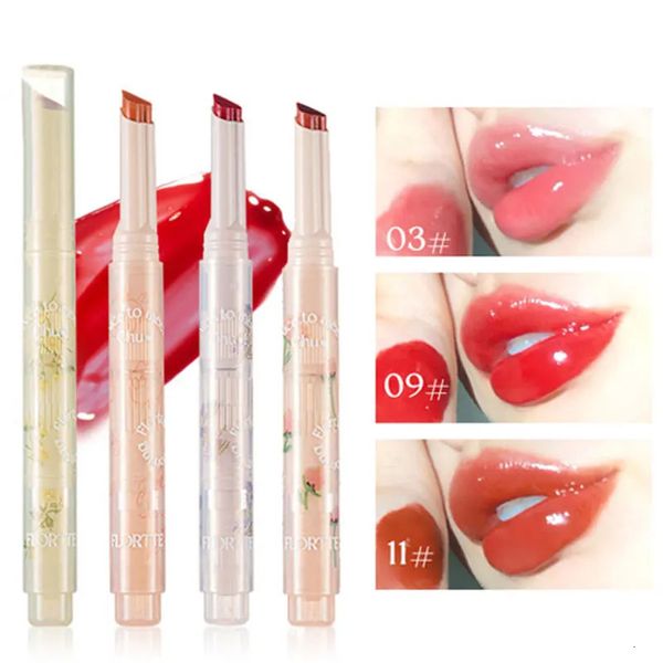 FLORTTE 13 Farben First Kiss Series Love Lipstick Mirror Water Light Lip Glaze Moisturizing Tint Korea Makeup Cosmetics 231225