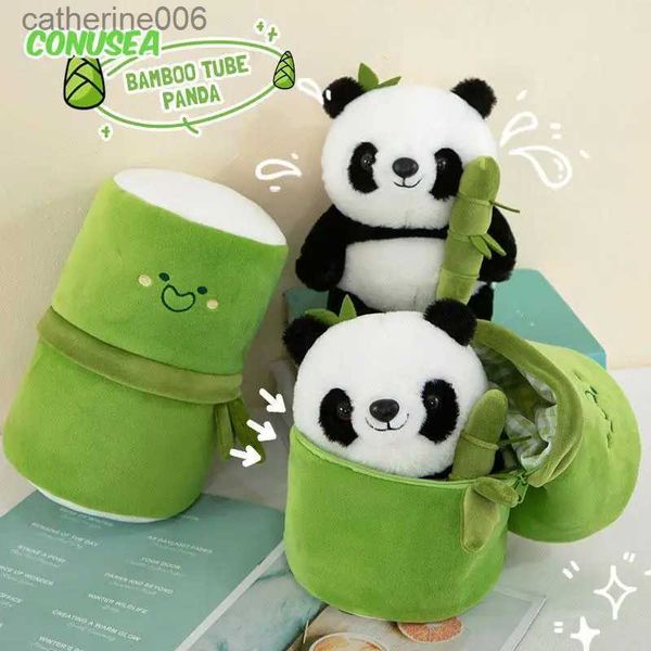 Doldurulmuş Peluş Hayvanlar Kawaii Bambu Panda Bebek Peluş Bebek Oyuncak Yumuşak Dolgulu Peluş Peluş Yastık Oyuncakları Kızlar için Kız Arkadaşı Chidren Hediyeleri Cadılaren231228
