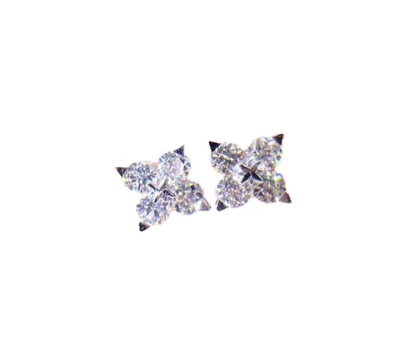 2020 Nova chegada Jóias de luxo impressionantes 925 Sterling Silver Round Cut Topaz White CZ Diamond Gemtones Star Party Women Stud Earr7048249