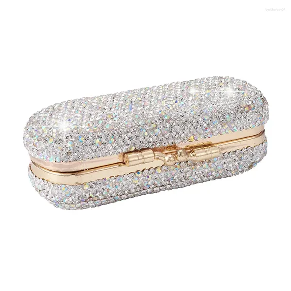 Bolsas de cosméticos Ladies Universal Vintage Home Travel Gift Lipstick Case Organizador com Mirror Shiny Diamonds Diário de clipe de clipe