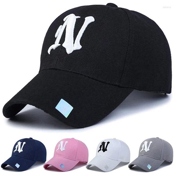 Casquettes de baseball Mode Hommes Femmes Casquette de baseball N Lettre Broderie Kpop Printemps Automne Snapback Hip Hop Unisexe Sport Pare-Soleil Papa Chapeau MZ0402