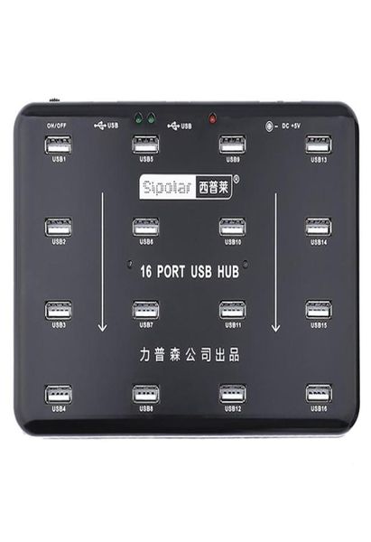 Sipolar 16 портов USB 20 Hub Bluk Дубликатор для 16 TF SD Card Reader Udisk Тестирование данных Пакетное копирование с адаптером питания 5 В 3 А 2106151229495