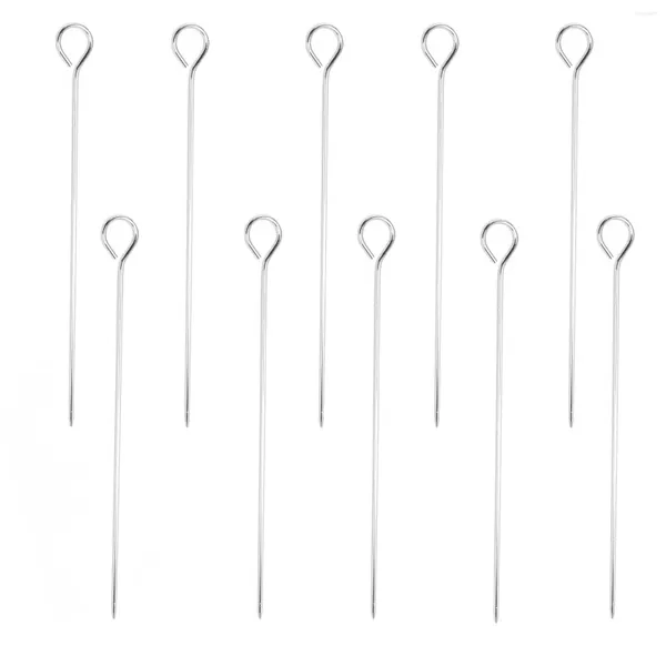 Strumenti 10pcs Accessori per giardini girarrosto in acciaio inossidabile Accessori per barbecue per esterni BBQ Skewer Ago Ago Strumenti da picnic da campeggio da campeggio