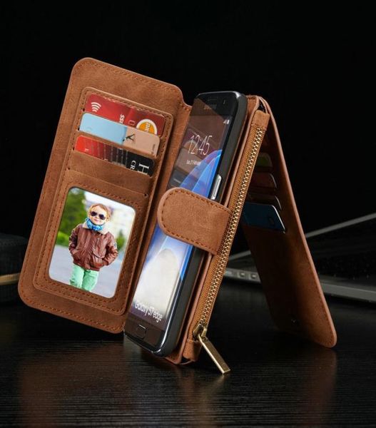 Lüks evrensel cüzdan kartı yuvaları deri kasa telefon kılıfları Samsung Galaxy S9 S10 S21 Plus Ultra Note 9 101416779