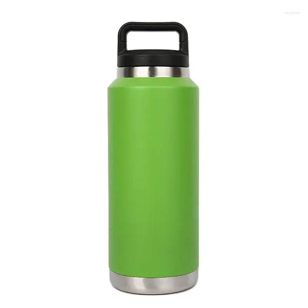 Wasserflaschen Standard Mund Edelstahl Vakuum isoliertes Flaschendeckel mit weitem Griff 18 Unzen 36oz 64 Unzen Auto Tasse Sporttopf