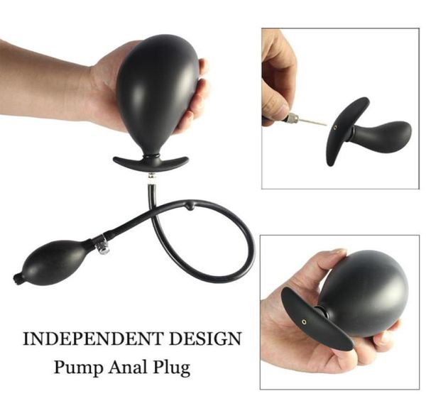 Plug de plugue de bunda inflável extra grande plug plug para homens gays woman silicone massager machoting Dildo 2019 New Sex Toys Y2958245