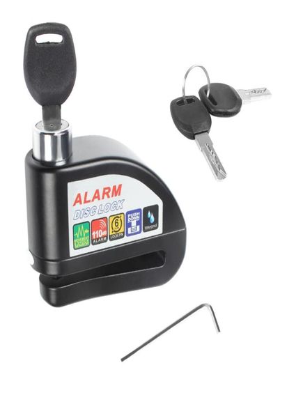 Serrure de frein à disque alarme étanche antivol avec tournevis et clés pour outil de Protection contre le vol de sécurité de vélo de moto 3179630
