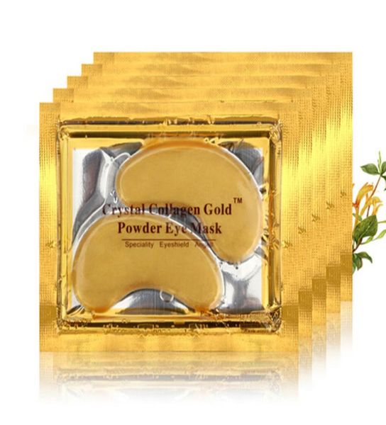 Gold Feuchtigkeitsspendende Augenmaske Augenklappen Kristallkollagen Feuchtigkeitsspendende Gesichtsmasken Anti-Aging-Falten-Hautpflege7082306