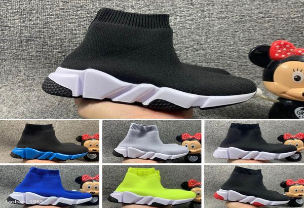 2020 Whole Vender Childrens Kid Sock Shoes Vetements Crew Sock Runner Trainers Shoes Kids Shoes Hight Top Sneakers Bota Eur 2435770874