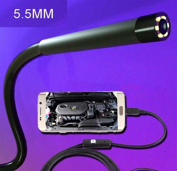 5 5 мм 1M 2M 5M 10M Mini Endoscope Camera Гибкая водонепроницаемая кабельная кабельная змея промышленная борископ микросдоскоп -камеры для 4374801