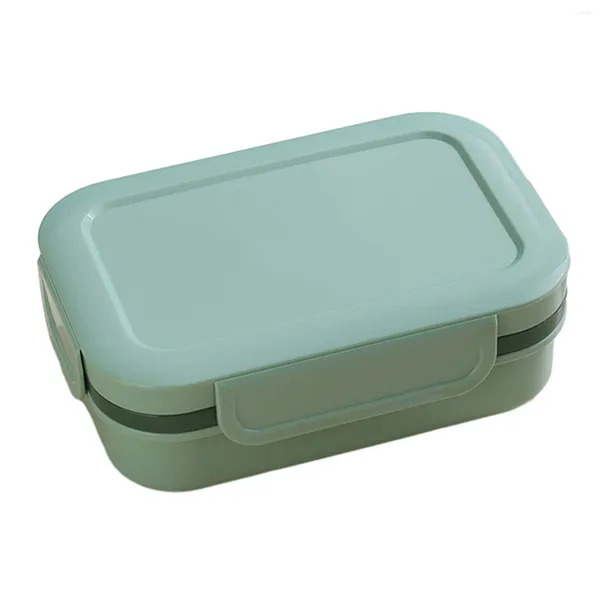 Dinkware Odore gratuito Bento Box Bento Box Microwave Safe 4 Compartments per il controllo delle porzioni Picnic ideali e blu da campeggio