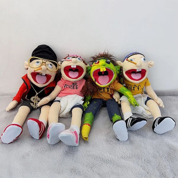 Аниме плюшевая куколка Fun Boy Hand Puppet Cloth Coll Jeffy ссылается на куклу, рассказывающую историю кукольную и детскую подарок 231227