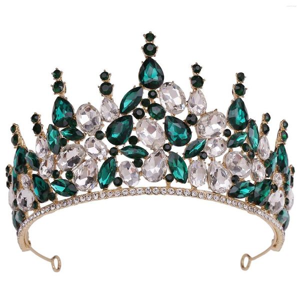 Clip per capelli Princess Crown Head Abch con un abito squisito di gancio rotondo per le donne design accattivante strass Party Na