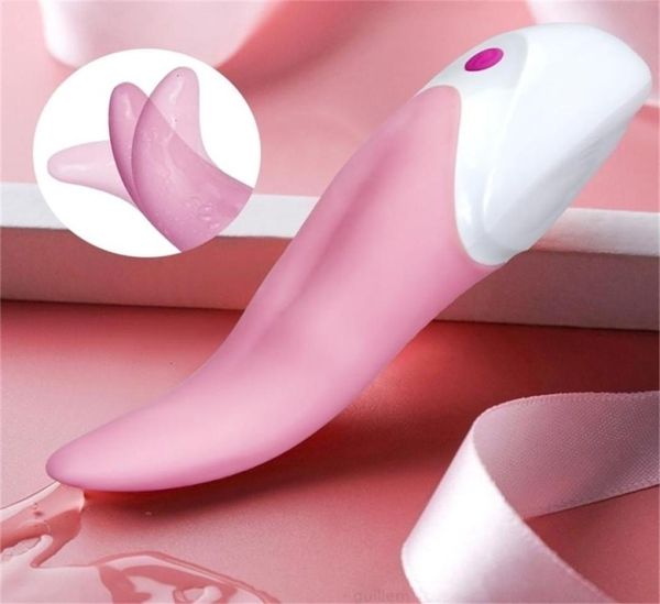 22ss Sexspielzeug Massagegerät Weiblicher Vibrator Zunge Vibrierender Nippelmassagegerät Klitoris Stimulator Oral Vagina Lecken Vibratoren für Frauen9369826