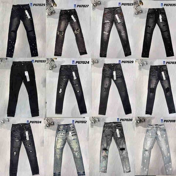 Jeans lila Jeanshose Herren Purple Jeans Designer Jean Men Hosen High-End-Qualität Straight Design Retro Streetwear Casual Joggers Jogger Pant B1