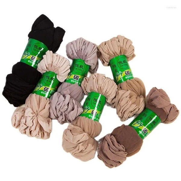 Damensocken, kühl, atmungsaktiv, Sommerstil, sexy schwarze Hautsocke, reine Farbe, Qualität, flexible Mädchen-Seide