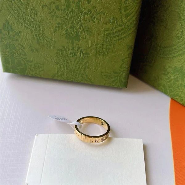 20Style Fashion Designer Ringe 18K Gold plattiert Edelstahl g Buchstaben Finger Ring Luxus Frauen Hochzeit Schmuckversorgungen Accessor203p