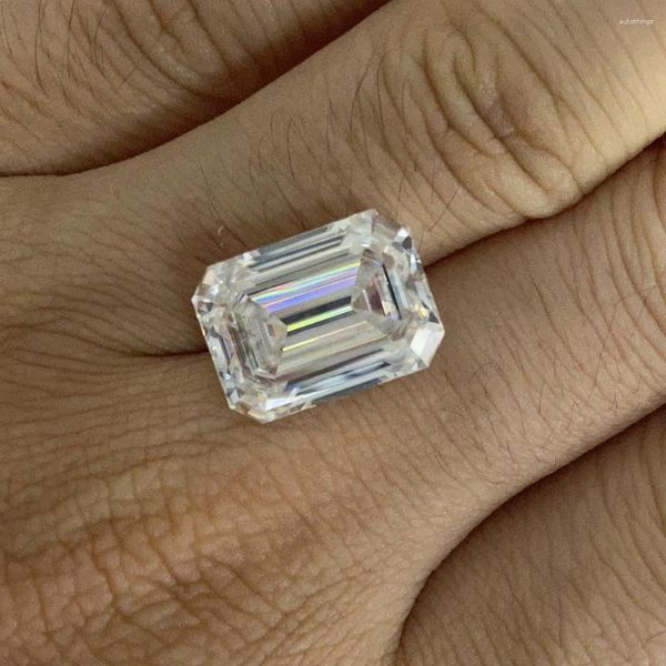 Diamanti sciolti meisidian sintetico da 1 carati 5x7mm bianco d vvs gemma gemma smeraldo taglio moissanite diamante prezzo all'ingrosso