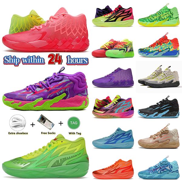 2024 Novo MB 3 Sapatos de basquete Designer Lamelo Ball Sneakers MB 1 Rick Morty MB 2 Nickelodeon MB.03 Toxic Menve
