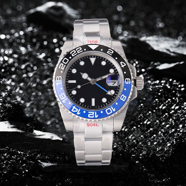 Rollex Uhr mit mechanischem Uhrwerk, hochwertige Automatikuhren, Herren-Keramikring, Saphir-Uhrwerk, modische Herrenuhren mit 904l-Edelstahlband, AAA-Uhr