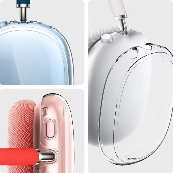 Stirnband -Pro -Ohrhörer Zubehör transparent TPU Solid Silikon wasserdichte Schutzhülle Airpod Max Headphone Headset Abdeckung