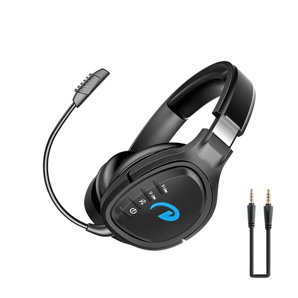 Kablosuz Bluetooth Kulaklık Kulak Stereo Müzik Kulaklığı PC IMAC iPhone için MIC ile, Mikrofonlarla Kablolu Oyun Kulaklığı veya PS5 PS4 Pro Xbox One Switch Beat