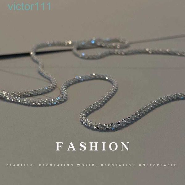 2024 DESIGNER Leichte Luxus-Nischendesign-Halskette Trendsetter Italien Vicenza funkelnde Schlüsselbeinkette