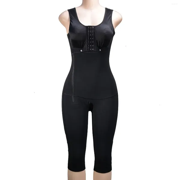 Kadın şekillendiricileri üçlü göğüslü örgü göbek sıkılaştırıcı bodysuit siyah renk xs-3xl boyutları açık büst atma shapewear fajas iç çamaşırı