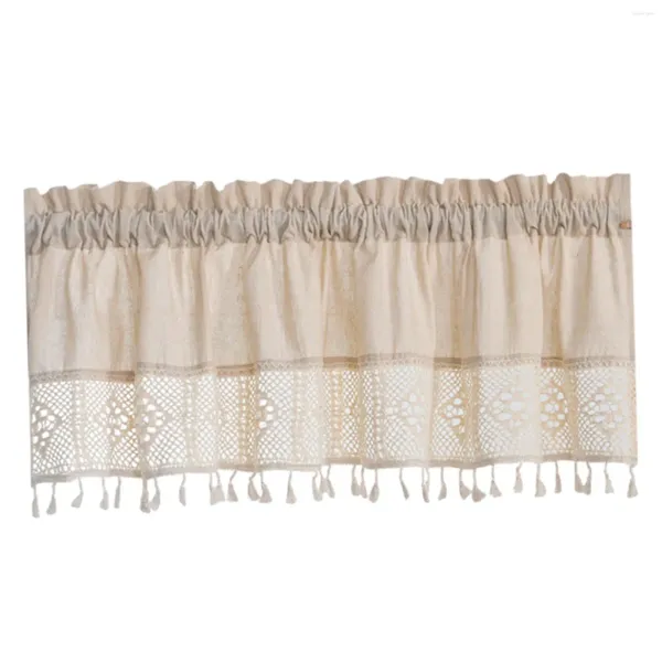 Cortina de porta de celeiro, cortinas boho rústicas vintage, pequena janela para cozinha, quarto, casa, sala de estar, banheiro