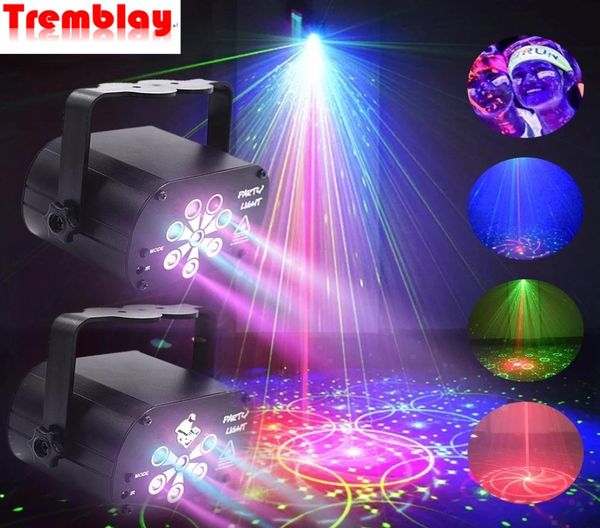 Yeni mini parti disko ışığı LED UV lambası RGB 60 128MODES USB DJ Lazer Projektör LAMP7126137 için şarj edilebilir profesyonel aşama efektleri