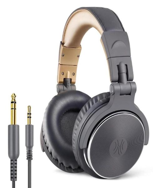 Oneodio profissional estúdio dj fones de ouvido com microfone sobre a orelha com fio alta fidelidade monitoramento fone de ouvido dobrável para jogos para pc9689667