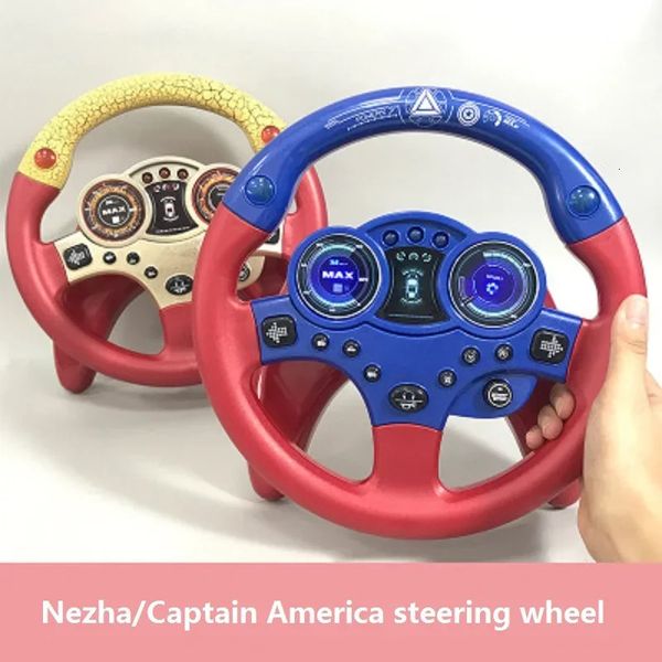 Toy Car Wheel Kids Baby Toys Interactive Childreing Volhe com simulação de som leve, condução de brinquedos de brinquedo de brinquedo de brinquedo 231227