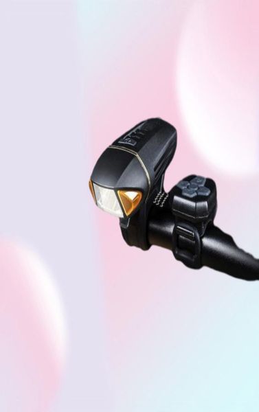 Luce per bicicletta nera USB ricaricabile LED telecomando per bici faro indicatore di direzione anteriore corno accessori per ciclismo luci7062403